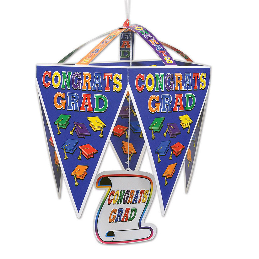 Beistle - Congrats Grad Pennant Chandelier - 12 Pack Image