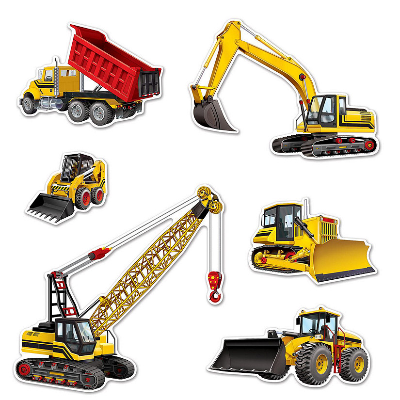 Beistle - Construction Equipment Cutouts - 12 Pack Image