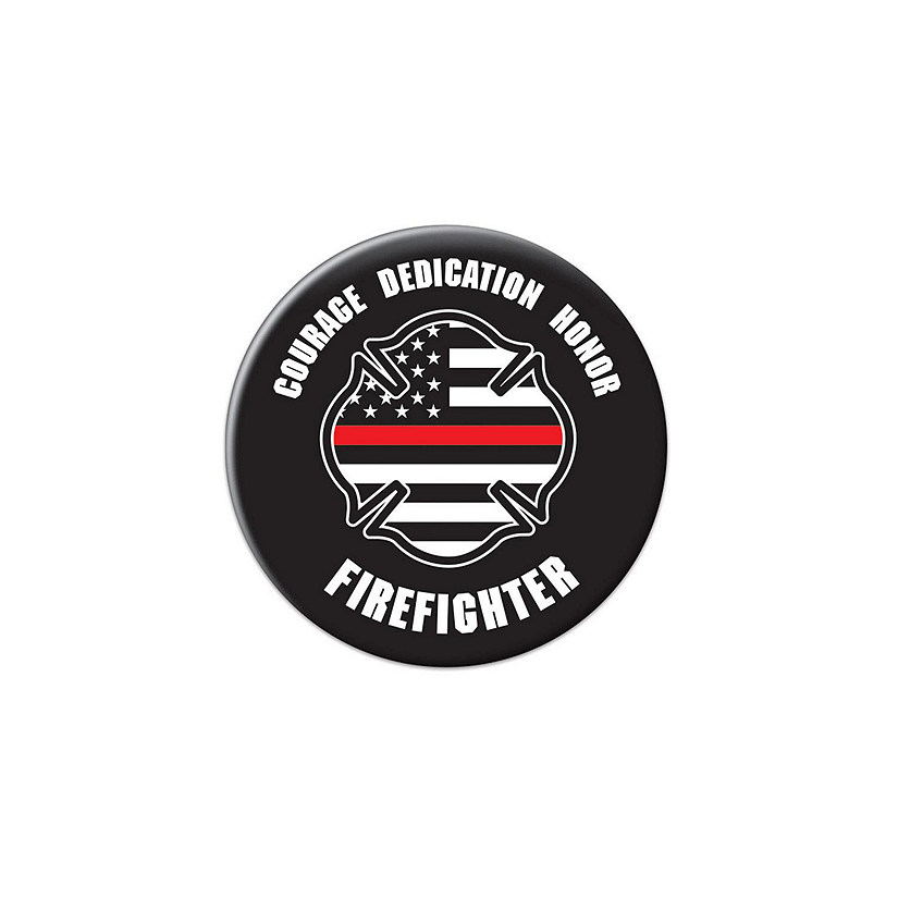 Beistle - Courage Dedication Honor Firefighter But - 6 Pack Image