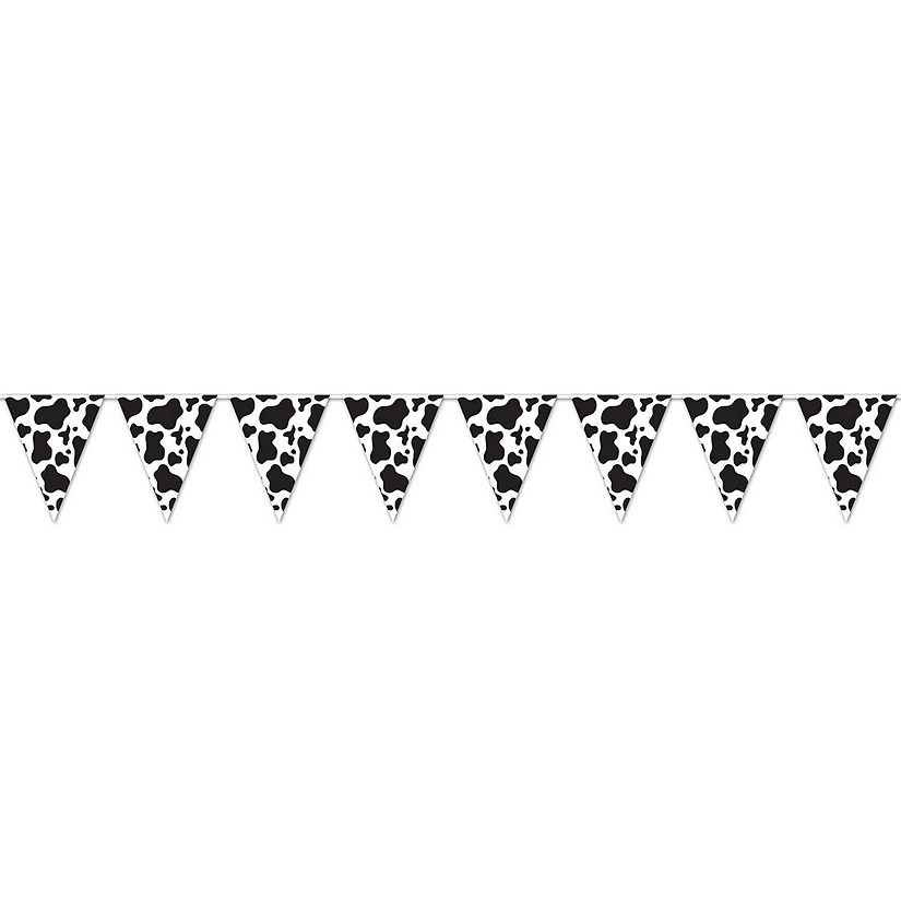 Beistle - Cow Print Pennant Banner - 12 Pack Image