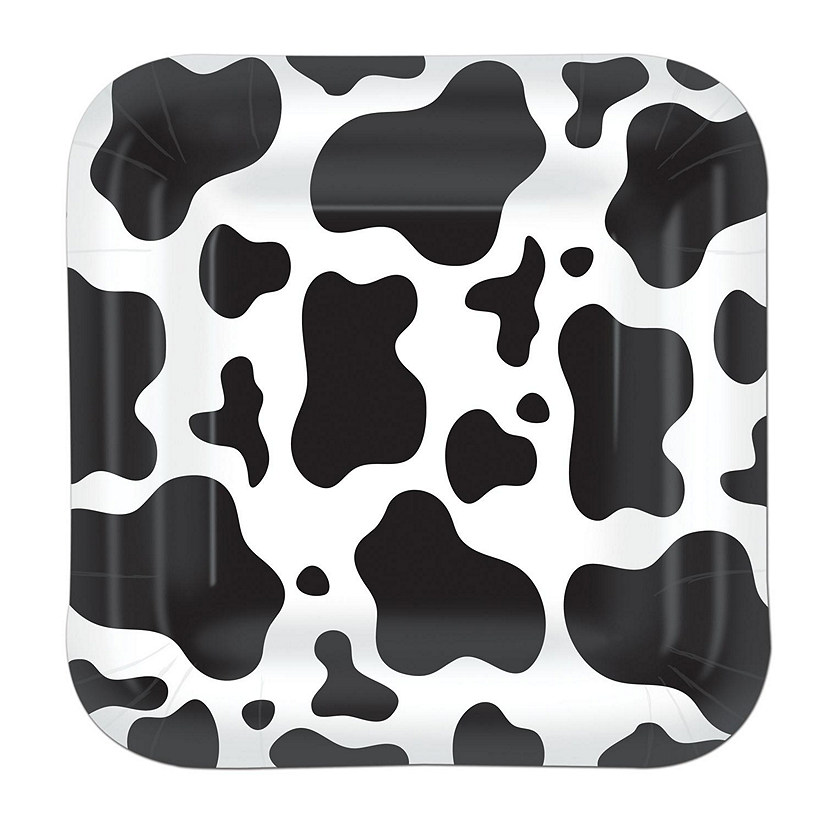 Beistle - Cow Print Plates - 9" - 12 Pack Image