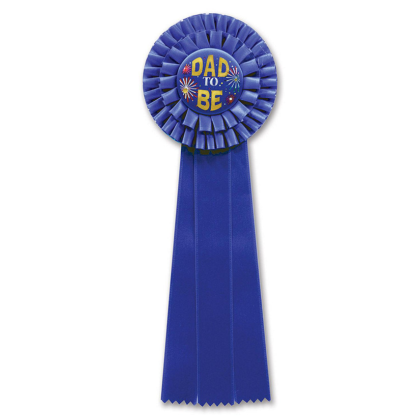 Beistle - Dad To Be Deluxe Rosette - 3 Pack Image