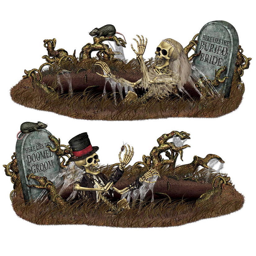 Beistle - Doomed Groom &amp; Buried Bride Props - 12 Pack Image