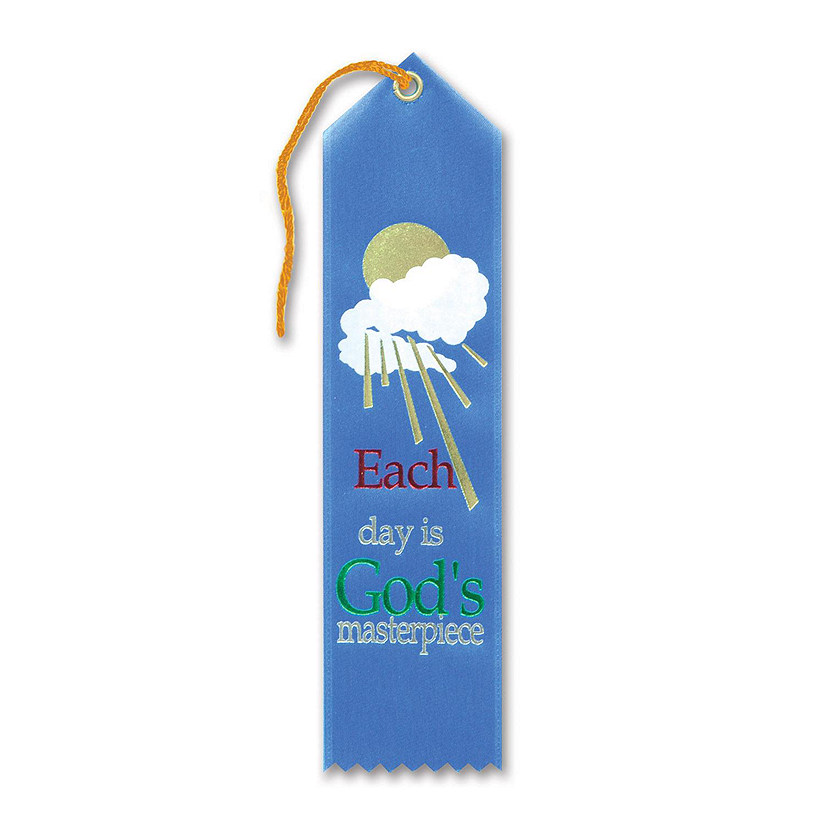 Beistle - Each Day Is God's Masterpiece Ribbon - 6 Pack Image