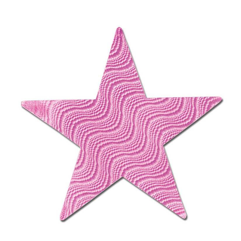Beistle - Embossed Foil Star Cutout - Pink - 72 Pack Image