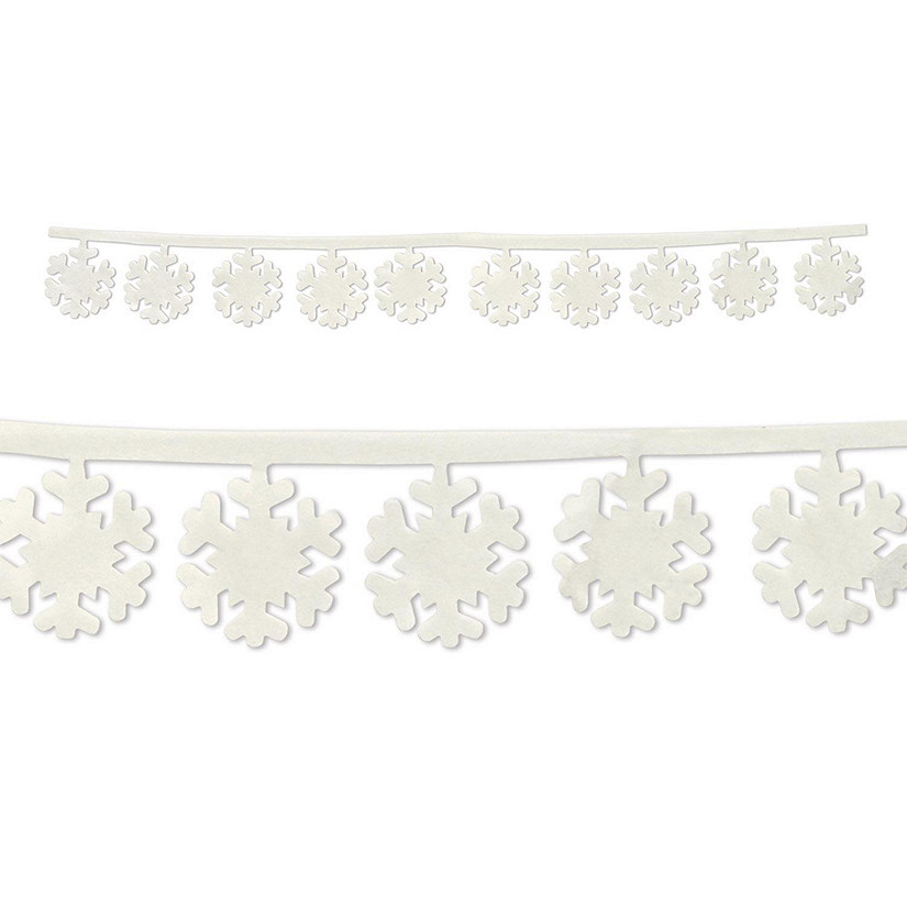 Beistle - Fabric Snowflake Garlands - 12 Pack Image