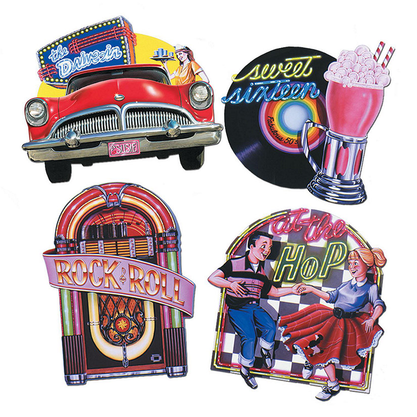 Beistle - Fabulous 50's Cutouts - 12 Pack Image
