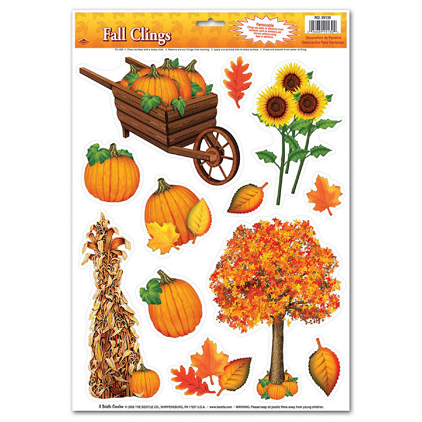 Beistle - Fall Clings - Multi-color - 12 Pack Image