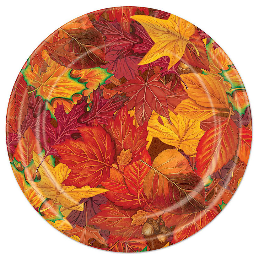 Beistle - Fall Leaf Plates - 9" - 12 Pack Image