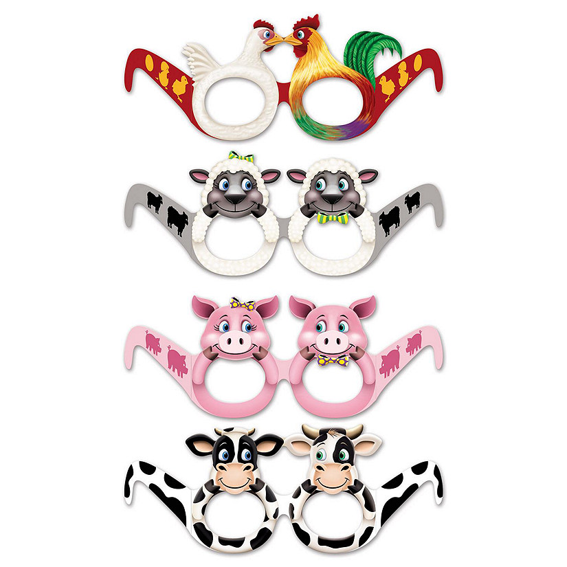 Beistle - Farm Animal Eyeglasses - 12 Pack Image
