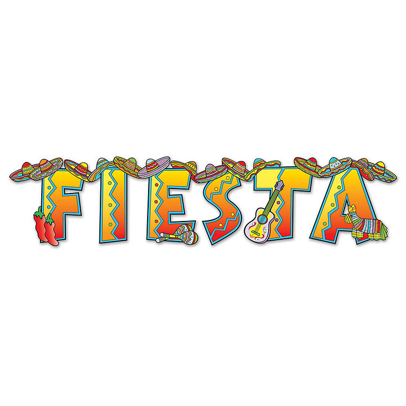 Beistle - Fiesta Streamer - 8" x 35" - 12 Pack Image