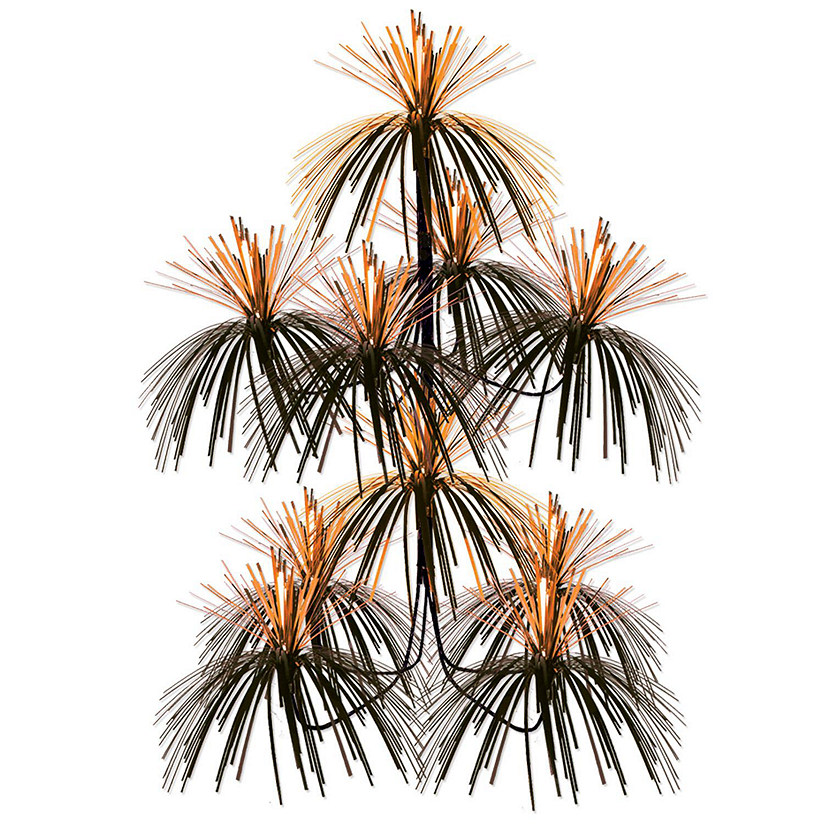 Beistle - Firework Chandelier - Orange and Black - 12 Pack Image