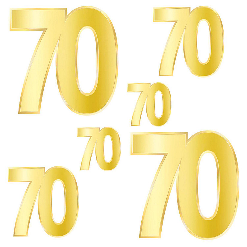 Beistle - Foil "70" Birthday Cutouts - 12 Pack Image