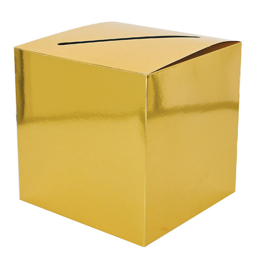 Beistle - Foil All-Purpose Card Box - Golden - 6 Pack Image