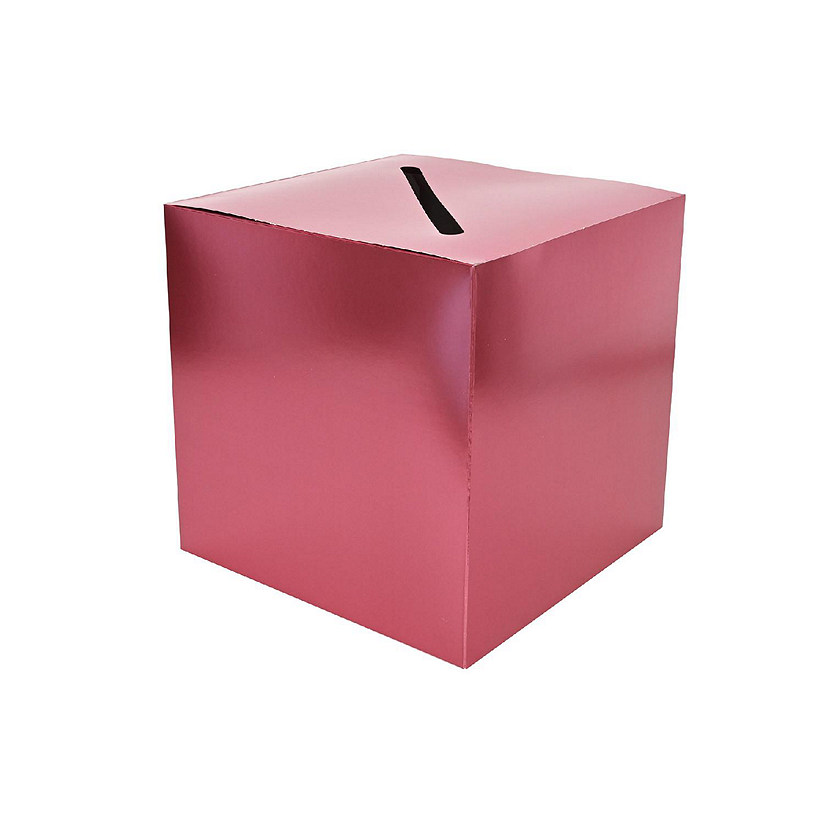 Beistle - Foil All-Purpose Card Box - Rose Gold - 6 Pack Image