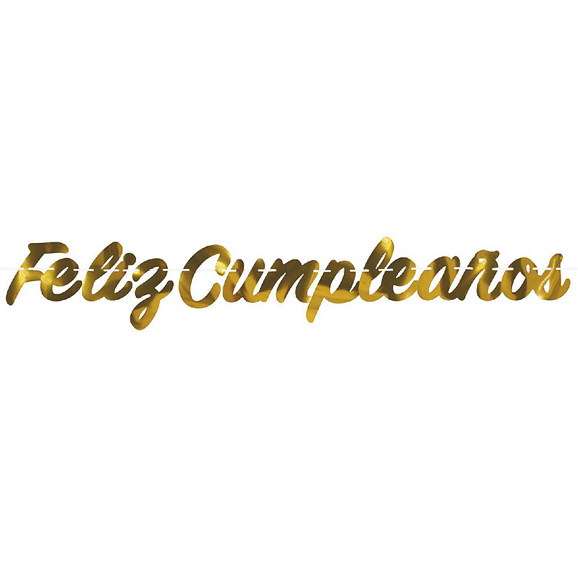 Beistle - Foil Feliz Cumpleanos Streamer - 12 Pack Image