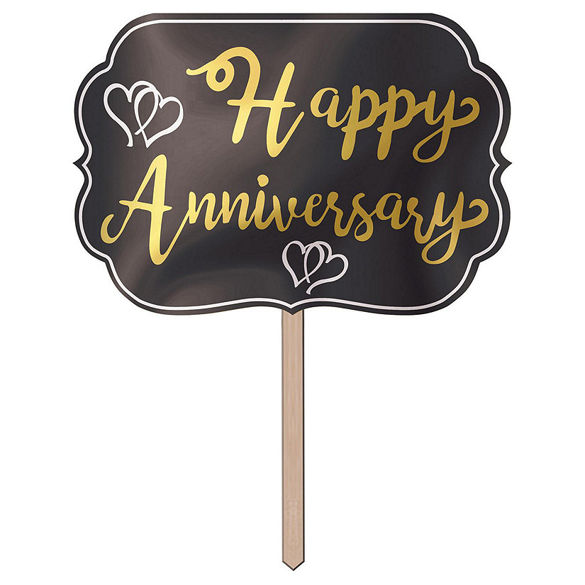 Beistle - Foil Happy Anniversary Yard Sign - 6 Pack Image