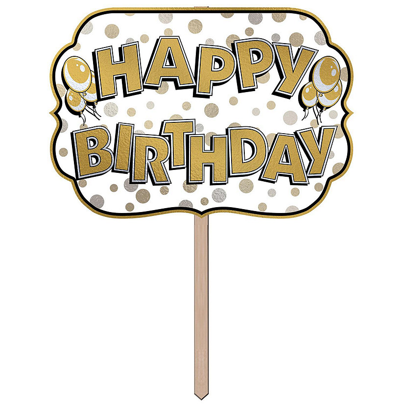 Beistle - Foil Happy Birthday Yard Sign - 6 Pack Image
