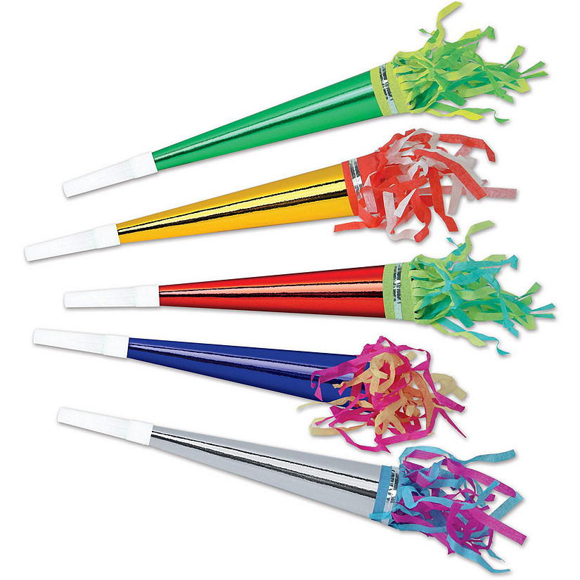 Beistle - Foil Horns w/Tassel - 11" - 100 - Pack Image