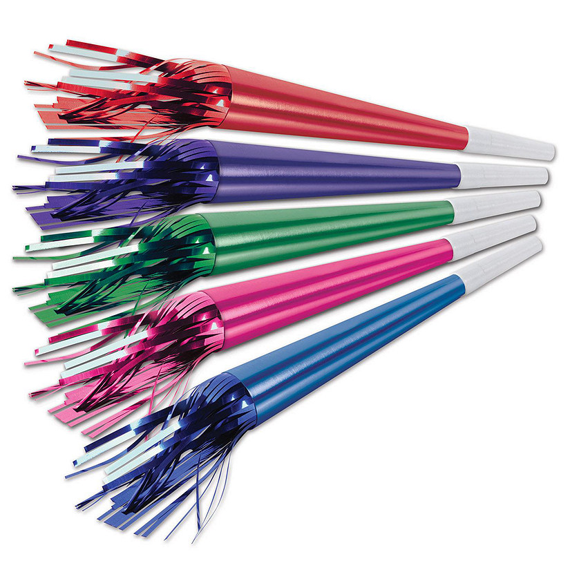 Beistle - Foil Horns w/Tassel - Multicolor - 100 Pack Image