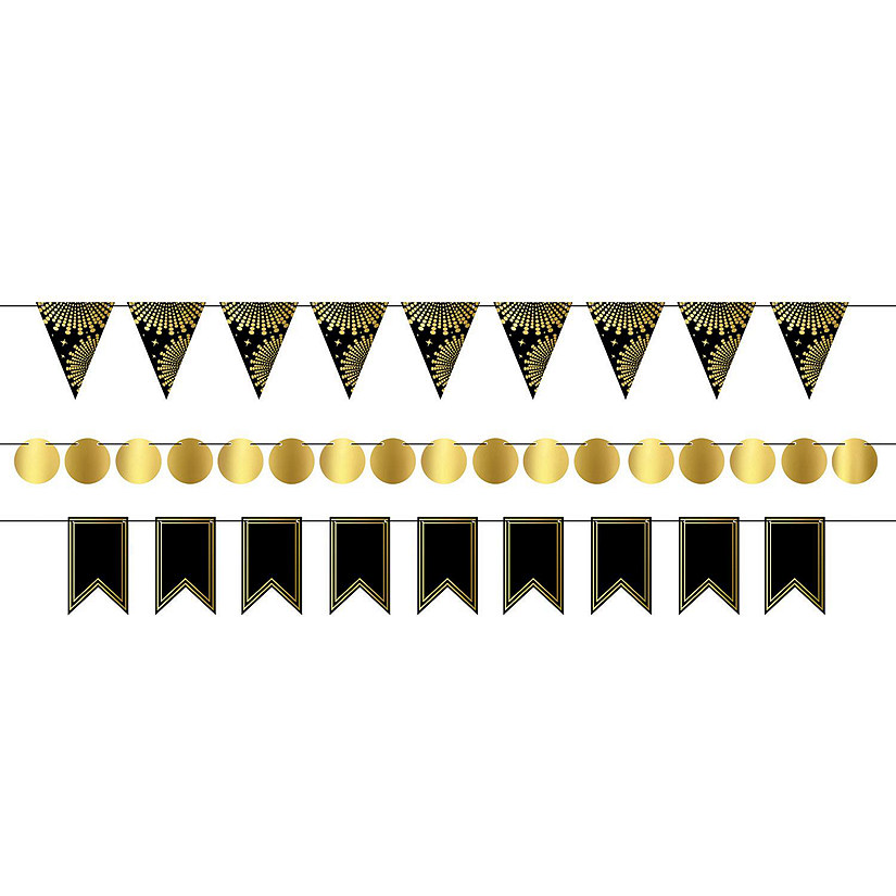 Beistle - Foil Mini Streamer Kit - 2" &amp;#8220;6" x 18' - 12 Pack Image