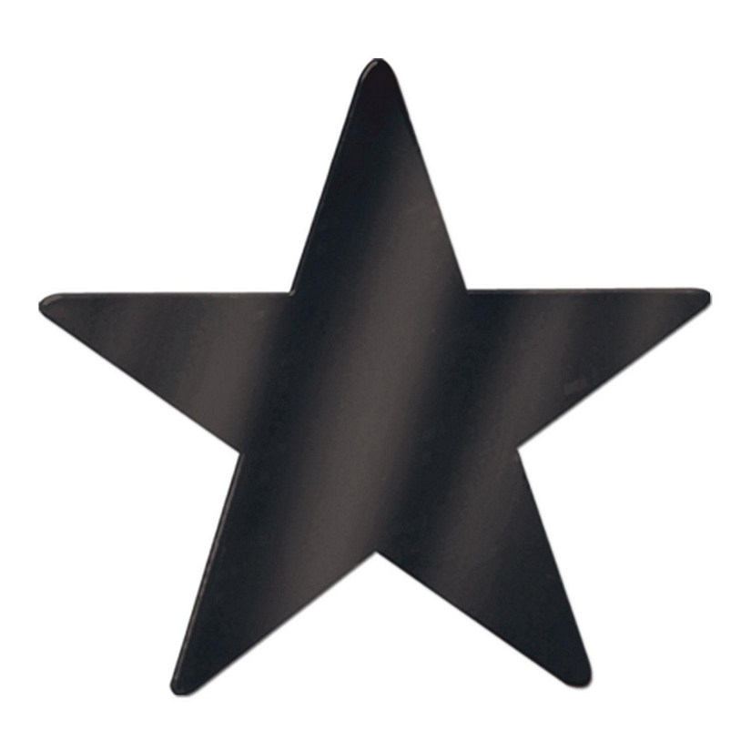 Beistle - Foil Star Cutout - Black - 24 Pack 12" Image