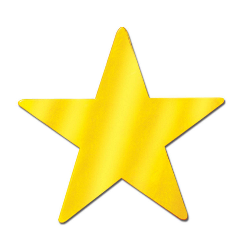 Beistle - Foil Star Cutout - Golden - 24 Pack Image