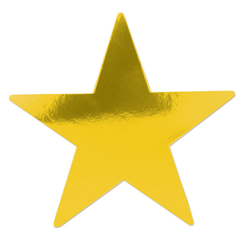 Beistle - Foil Star Cutout - Golden - 36 Pack Image