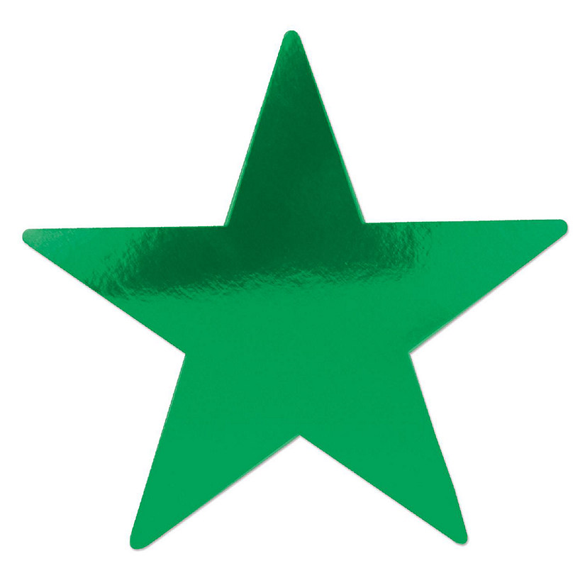 Beistle - Foil Star Cutout - Green - 72 Pack Image
