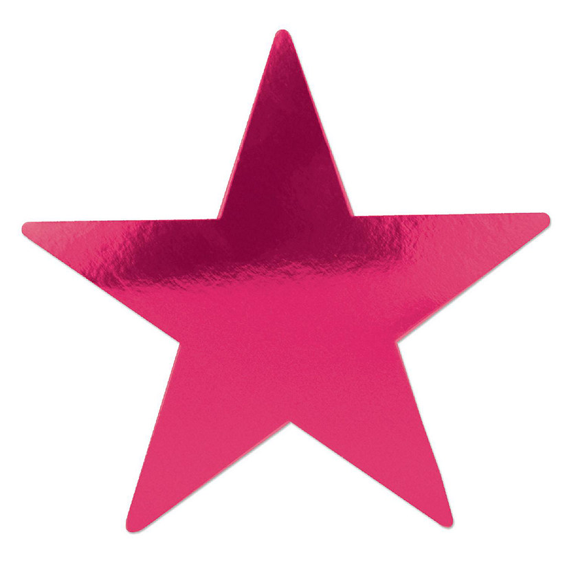 Beistle - Foil Star Cutout - Pink - 72 Pack Image