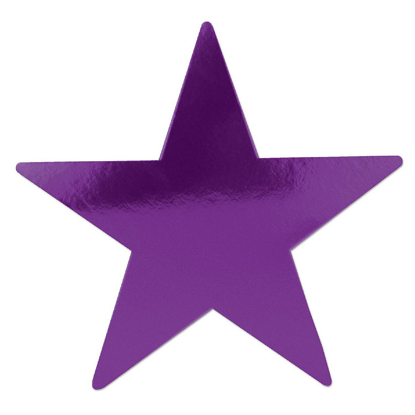 Beistle - Foil Star Cutout - Purple - 12" - 24 Pack Image