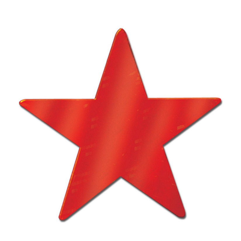 Beistle - Foil Star Cutout - Red - 36 Pack Image