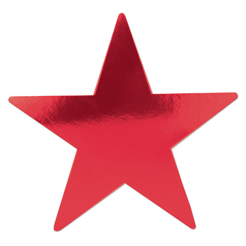 Beistle - Foil Star Cutout - Red - 72 Pack Image