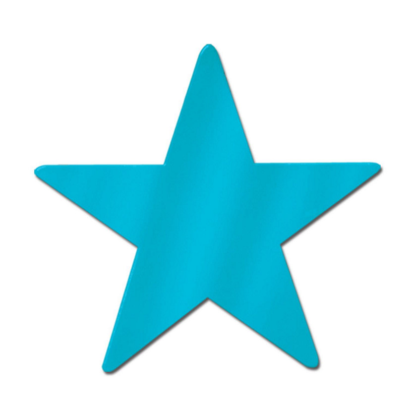Beistle - Foil Star Cutout - Teal - 36 Pack Image