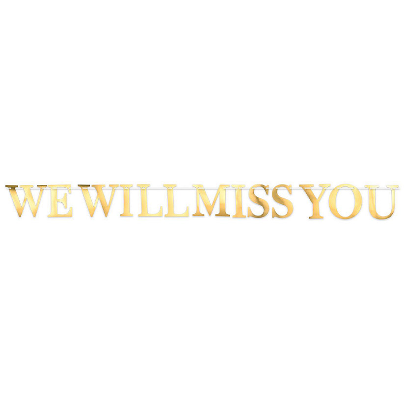 Beistle - Foil We Will Miss You Streamer - 12 Pack Image