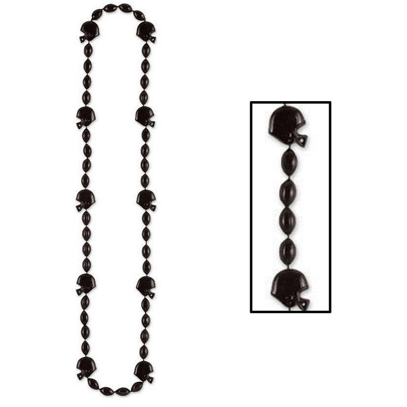 Beistle - Football Beads - Black - 12 Pack Image