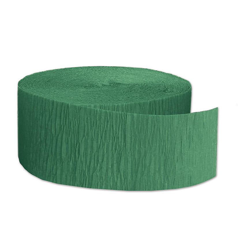 Beistle - FR Festive Crepe Streamer - Green - 12 Pack Image