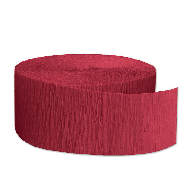 Beistle - FR Festive Crepe Streamer - Red - 12 Pack Image