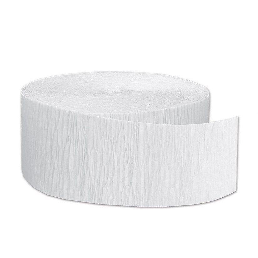 Beistle - FR Festive Crepe Streamer - White - 12 Pack Image