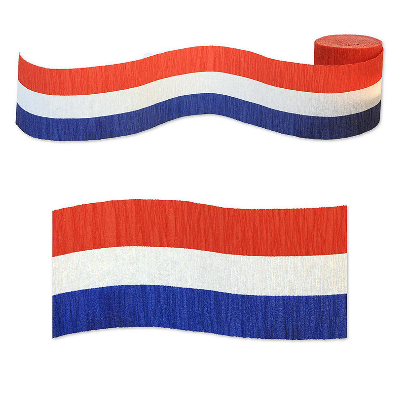 Beistle - FR Patriotic Crepe Streamer - 12 Pack Image
