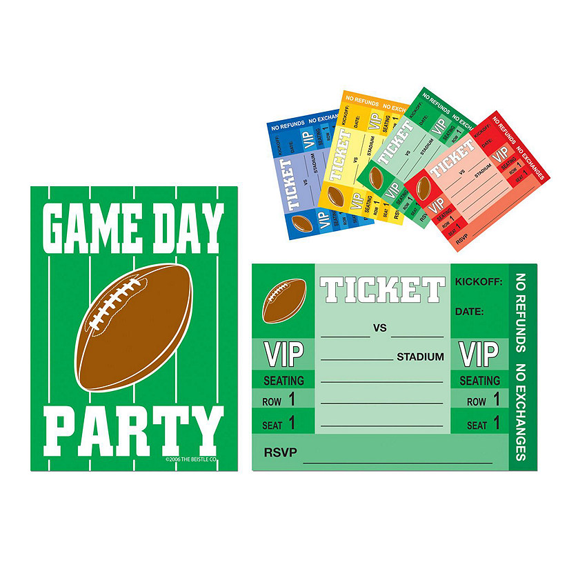 Beistle - Game Day Football Invitations - 12 Pack Image