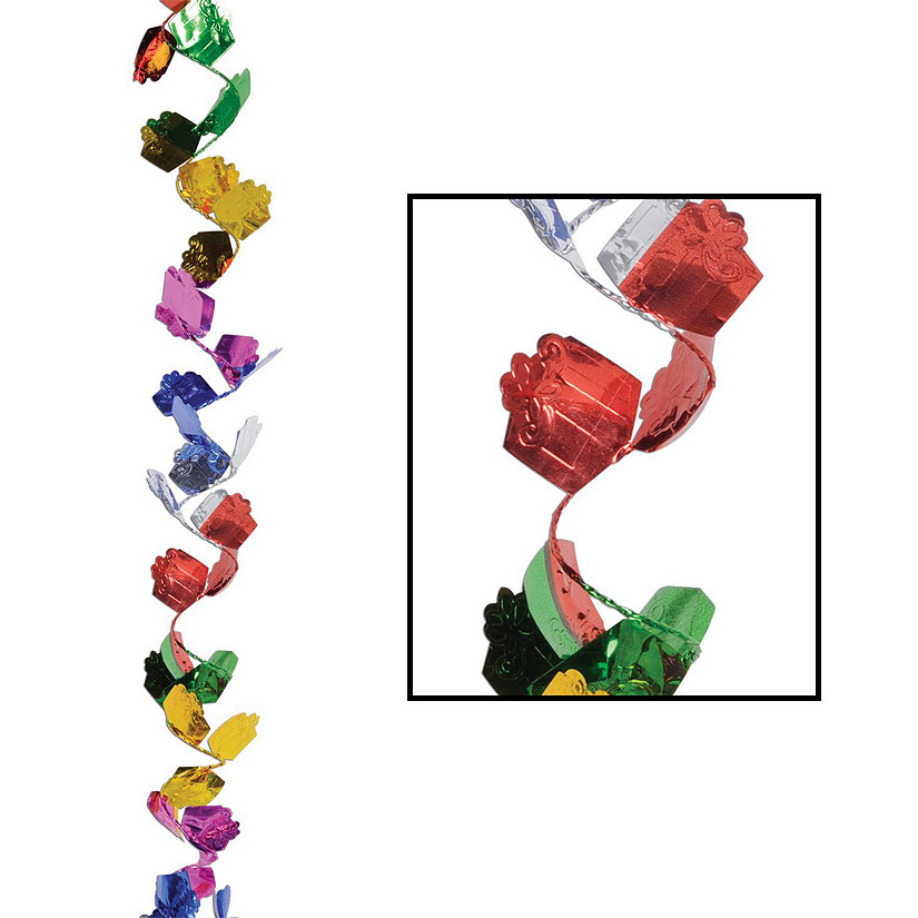 Beistle - Gleam 'N Flex Gift Box Garland - 12 Pack Image