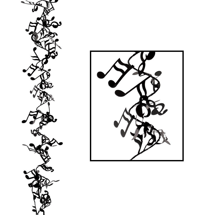 Beistle - Gleam 'N Flex Musical Notes Garland - 12 Pack Image