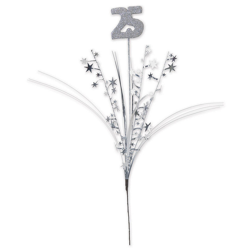 Beistle - Glittered "25" Metallic Star Spray - 12 Pack Image