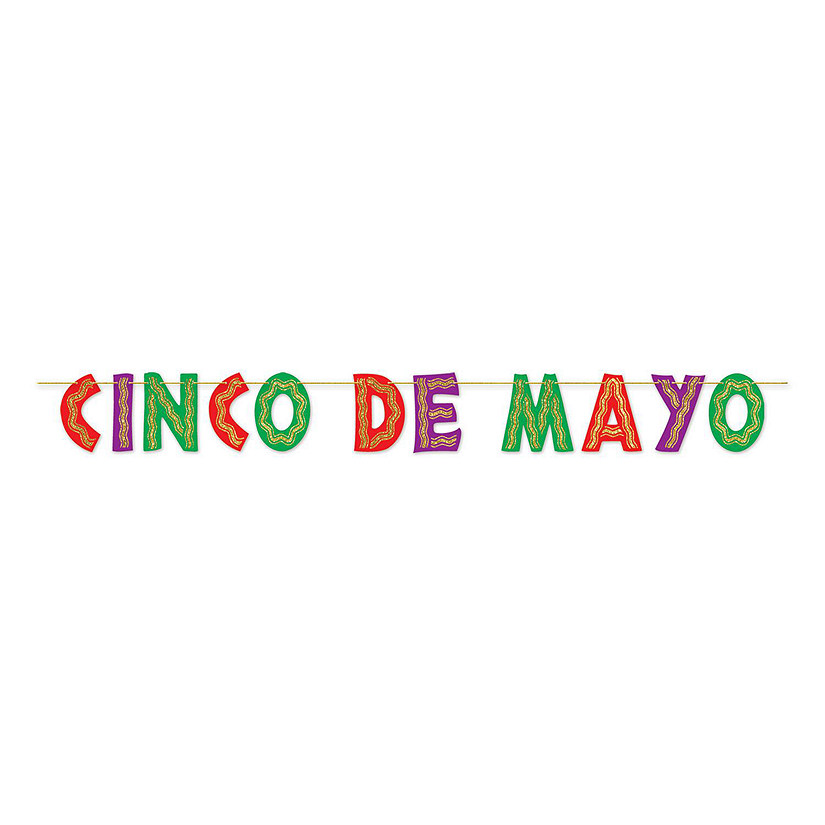 Beistle - Glittered Cinco De Mayo Streamer - 12 Pack Image