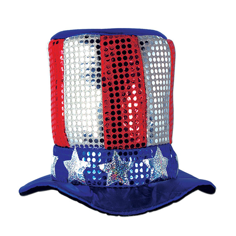 Beistle - Glitz 'N Gleam Uncle Sam Top Hat - 12 Pack Image