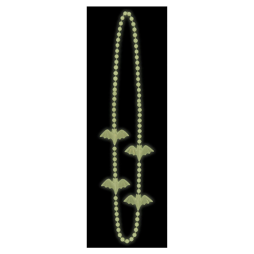 Beistle - Glow In The Dark Bat Beads - 12 Pack Image