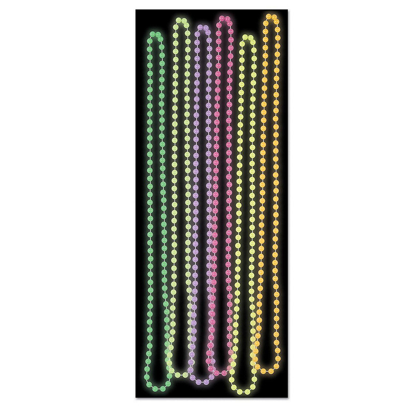 Beistle - Glow In The Dark Party Beads - 12 Pack Image