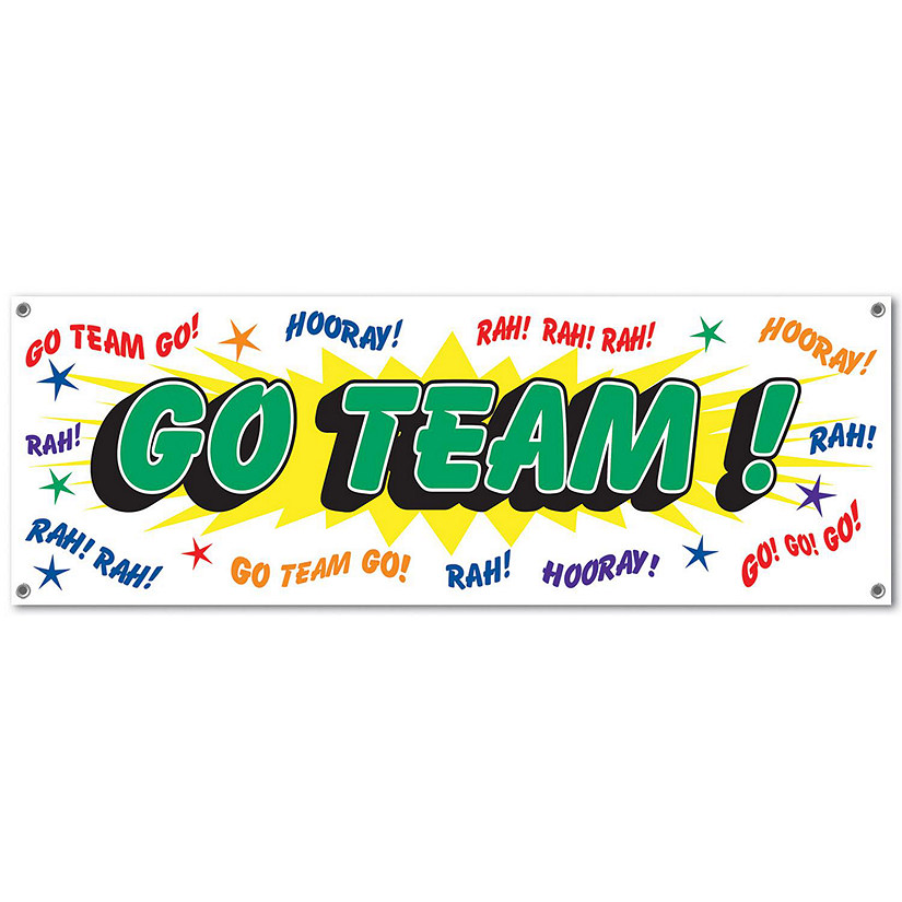 Beistle - Go Team! Sign Banner - 12 Pack Image
