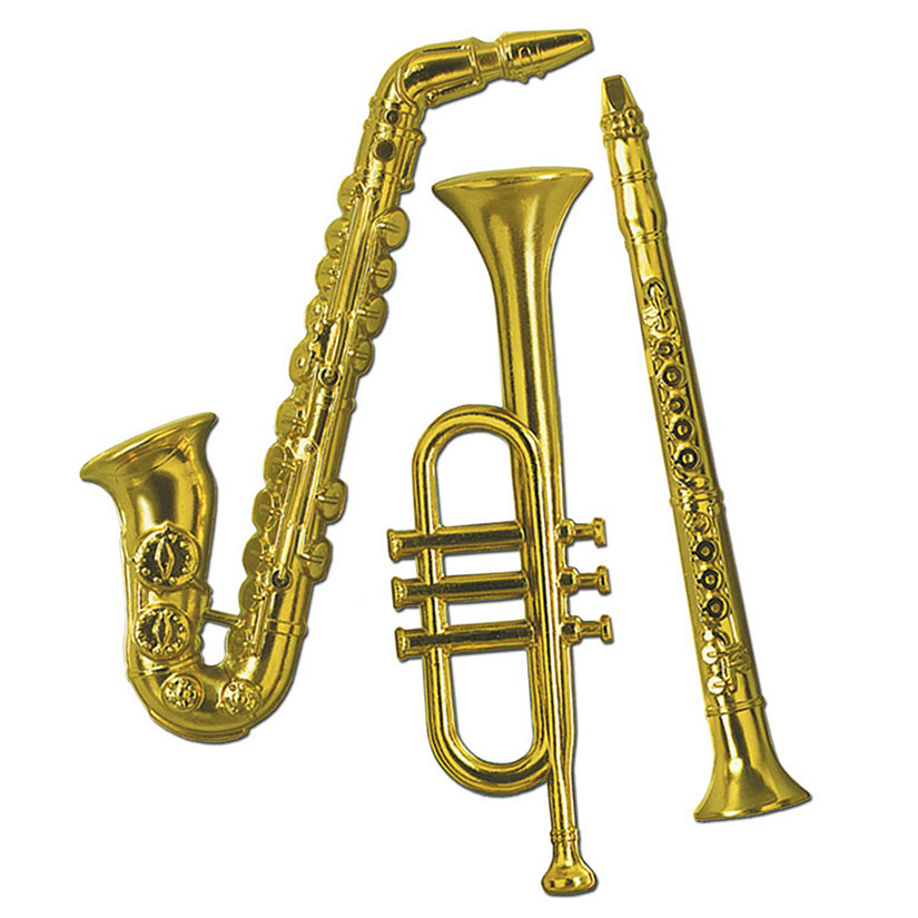 Beistle - Gold Plastic Musical Instruments - 12 Pack Image